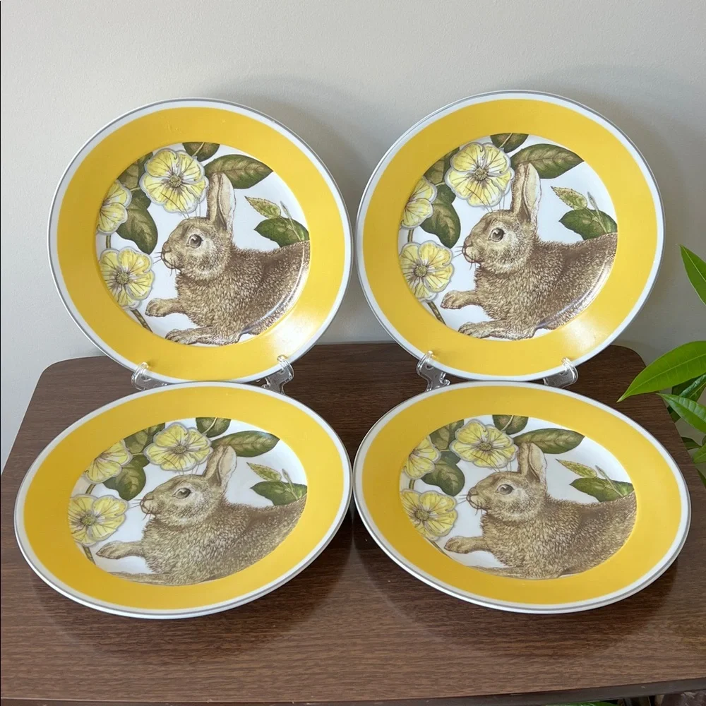 Williams Sonoma “Spring Bunny”🐇4 Plate Set